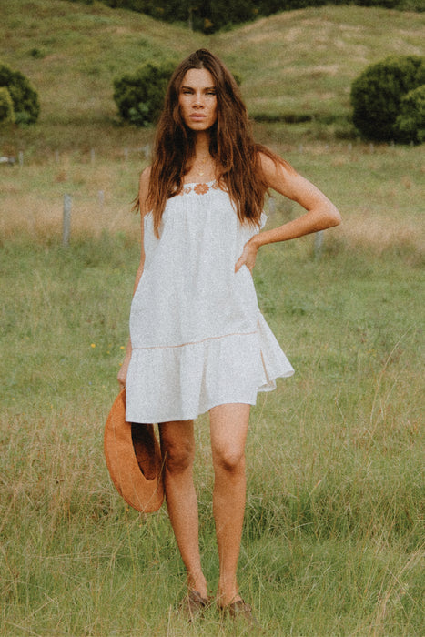 Chloe Mini Dress - Pearl