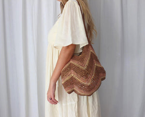 Greta Crochet Bag - Chocolate