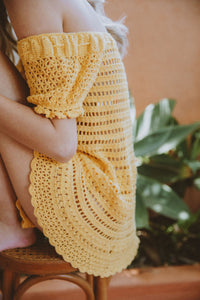Maggie Crochet Mini Dress - Sunflower
