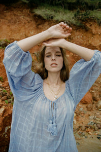 Penny Smock Dress - Powder Blue