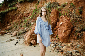 Penny Smock Dress - Powder Blue