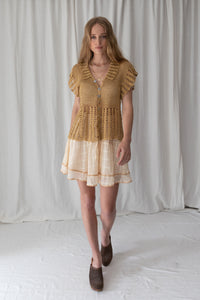 Elke Crochet Blouse - Wheat