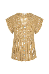 Elke Crochet Blouse - Wheat