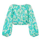 Lou Lou Cropped Blouse - Sapphire
