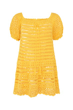 Load image into Gallery viewer, Maggie Crochet Mini Dress - Sunflower
