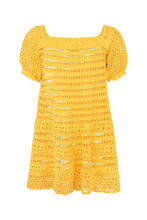 Load image into Gallery viewer, Maggie Crochet Mini Dress - Sunflower
