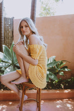 Load image into Gallery viewer, Maggie Crochet Mini Dress - Sunflower
